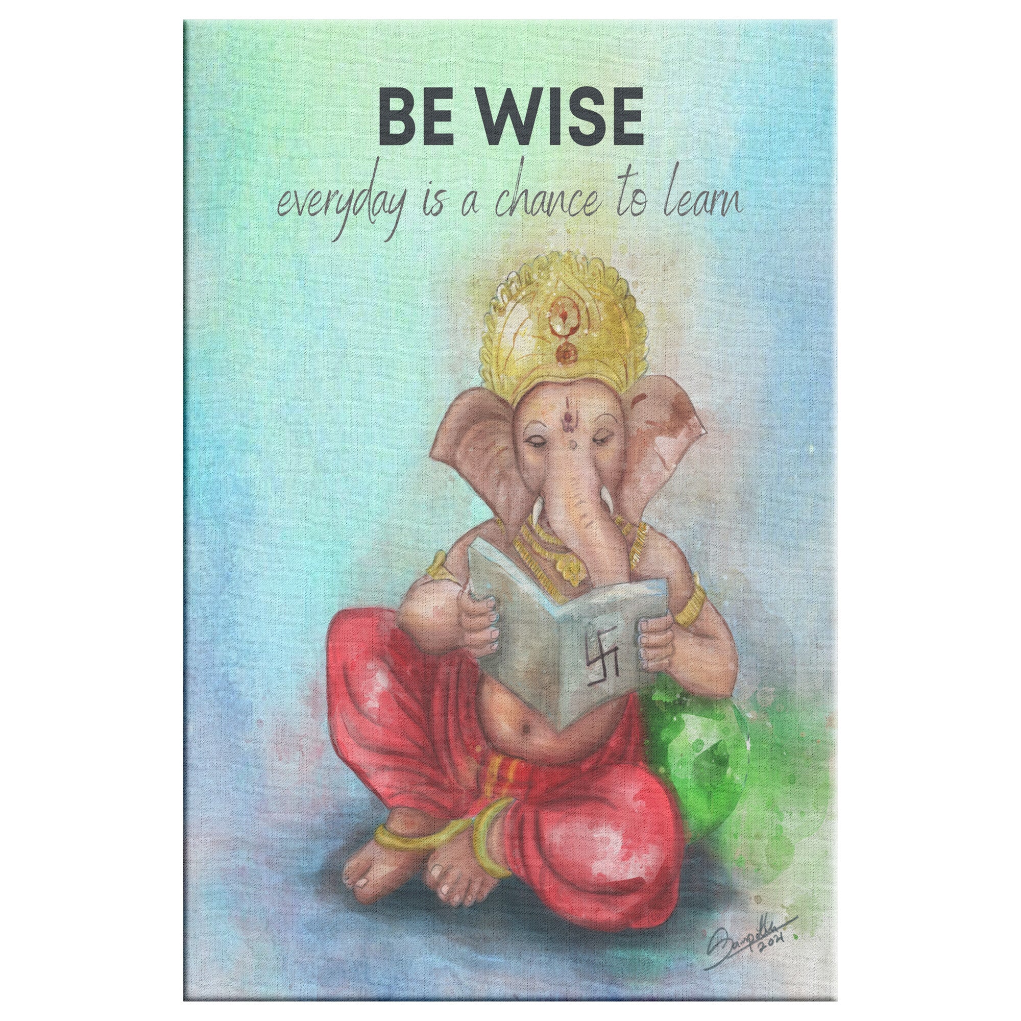Be Wise: Ganesha Canvas Art