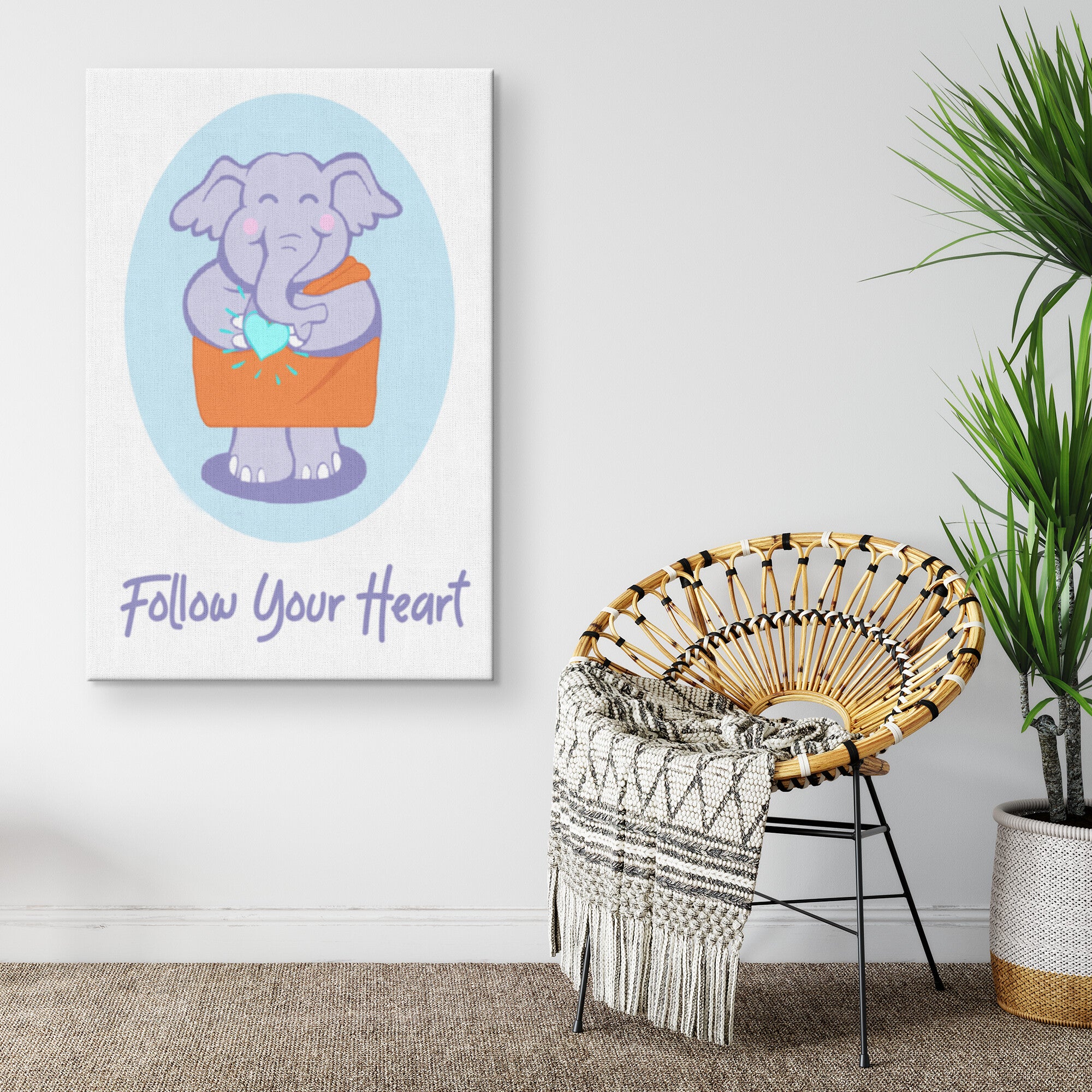 Follow Your Heart Canvas Art