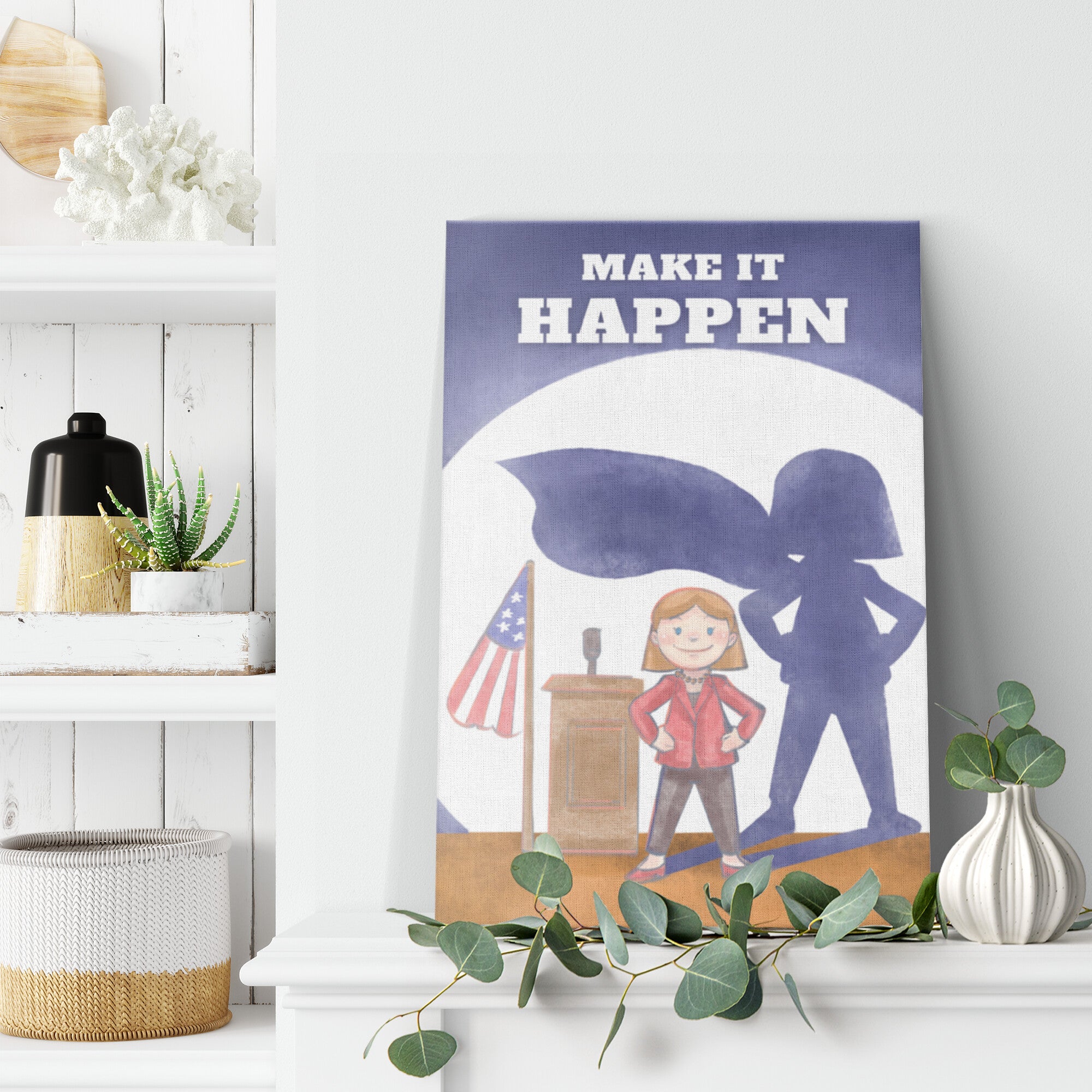 Make It Happen Girl Canvas Art