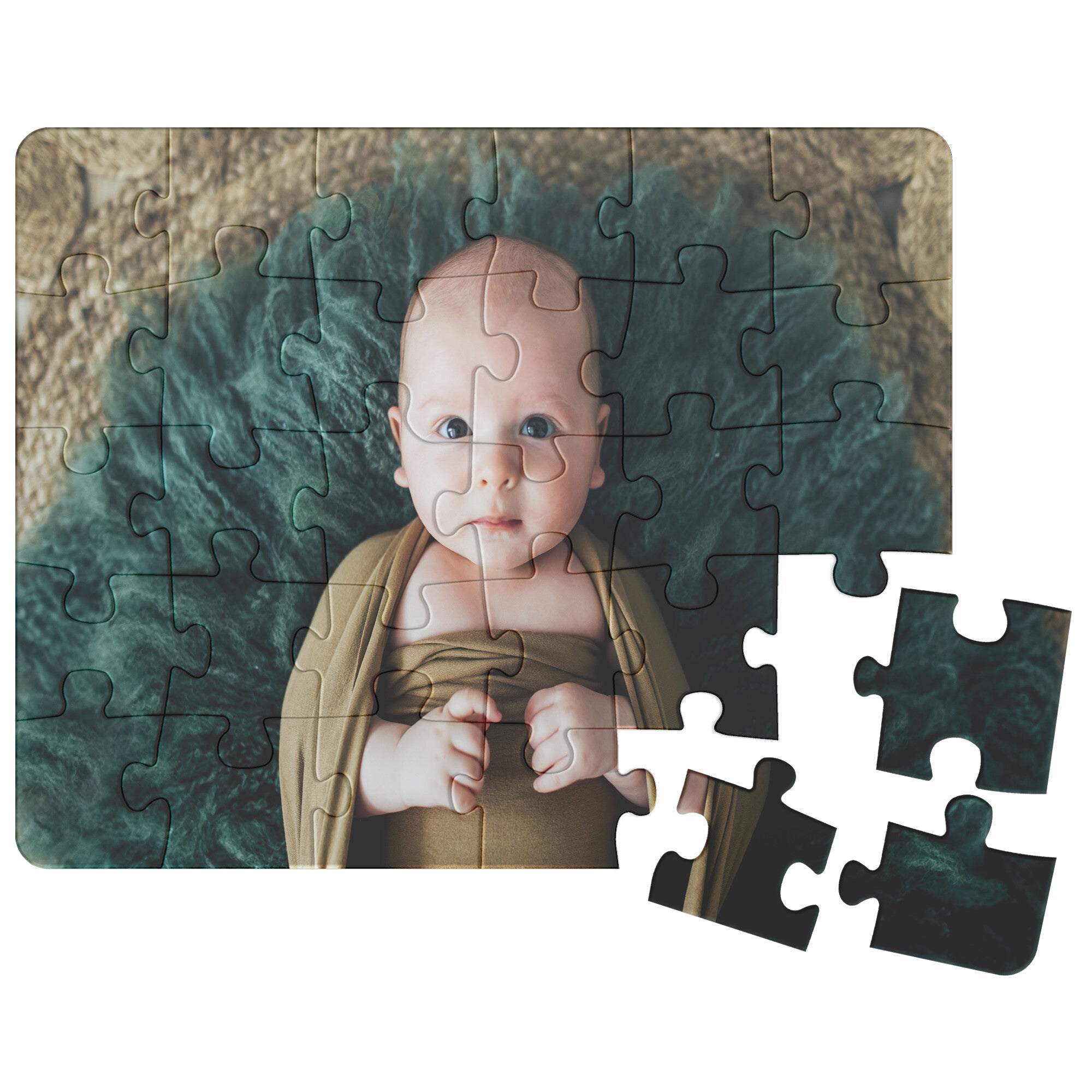 Personalized New Born Baby Puzzle | Custom Infant Photo Puzzle | New Parent Gift