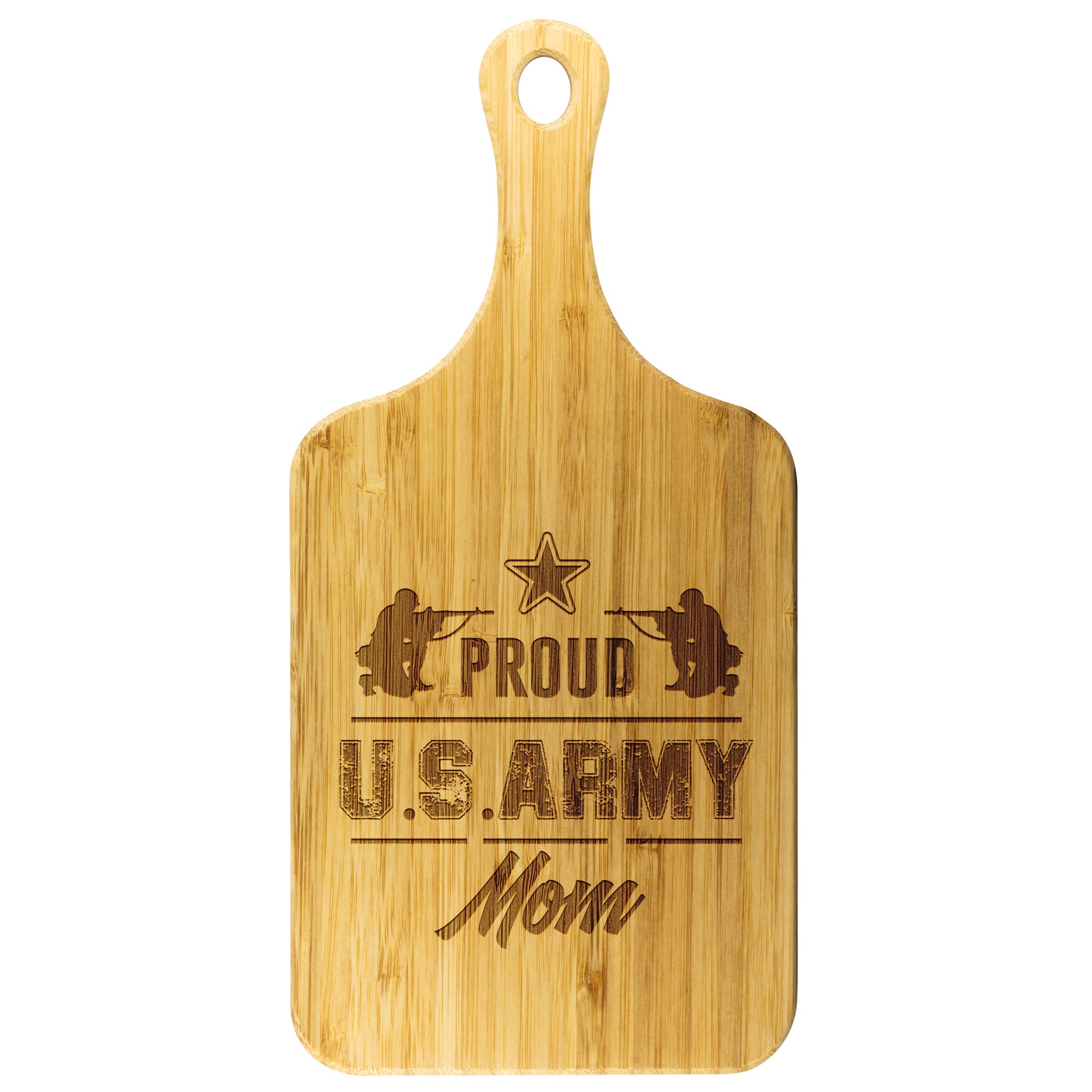 Proud Army Mom Cutting Board | Unique Mother's Day Present | Christmas
