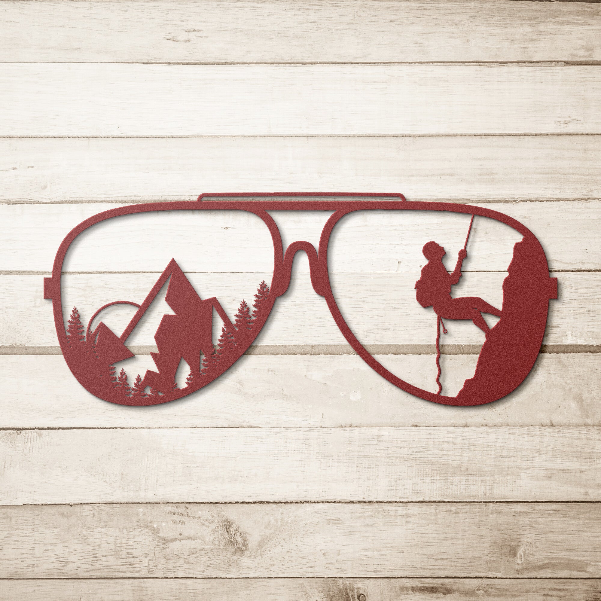 Rock Climber Wall Art | Metal Die Climb Art | Gift For Rock Climbing Fantics