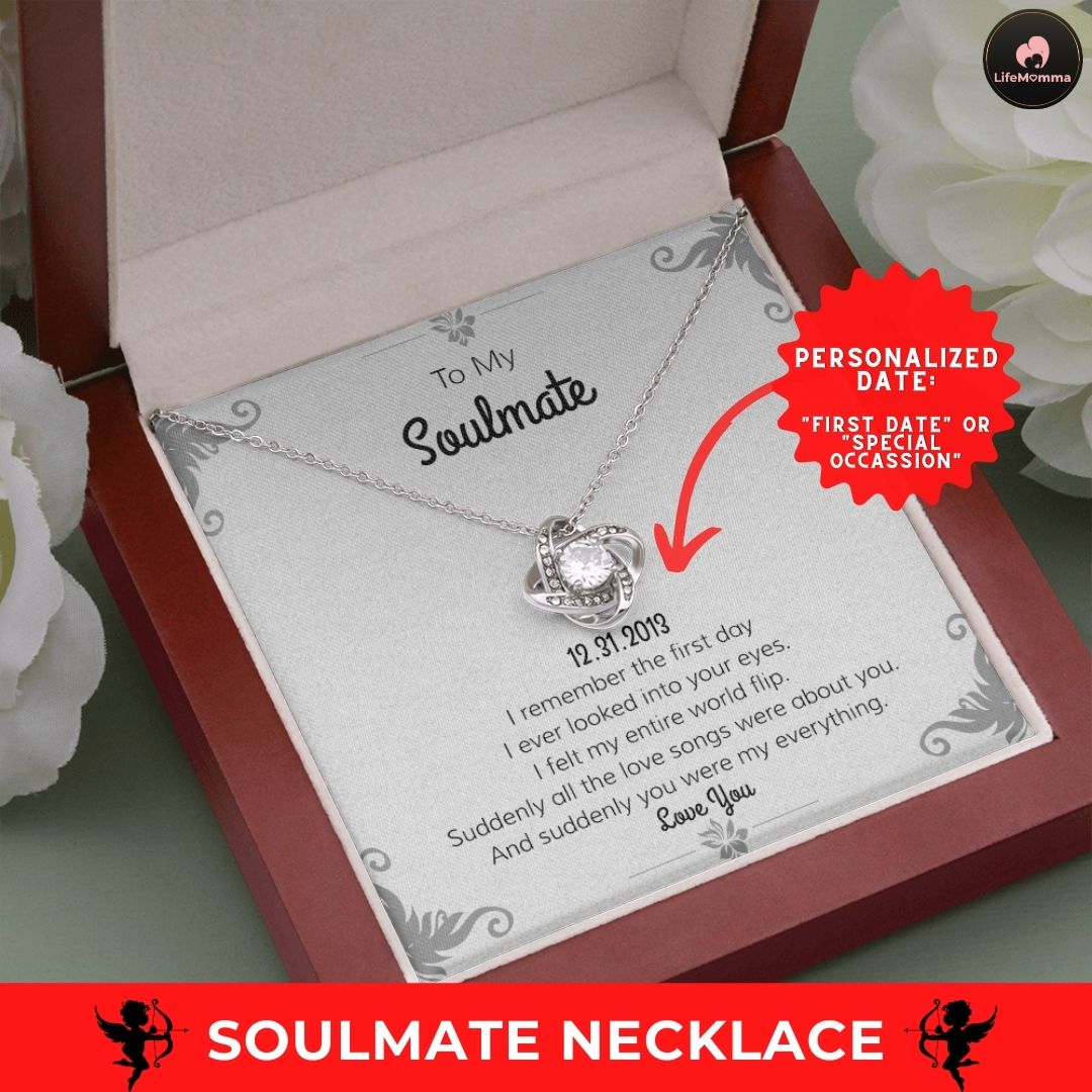Personalize "Date" Romantic Gift Necklace | "Day I Met You Poem" | Gift For Her | Gift For Girl Friend | Valentine Love Gift