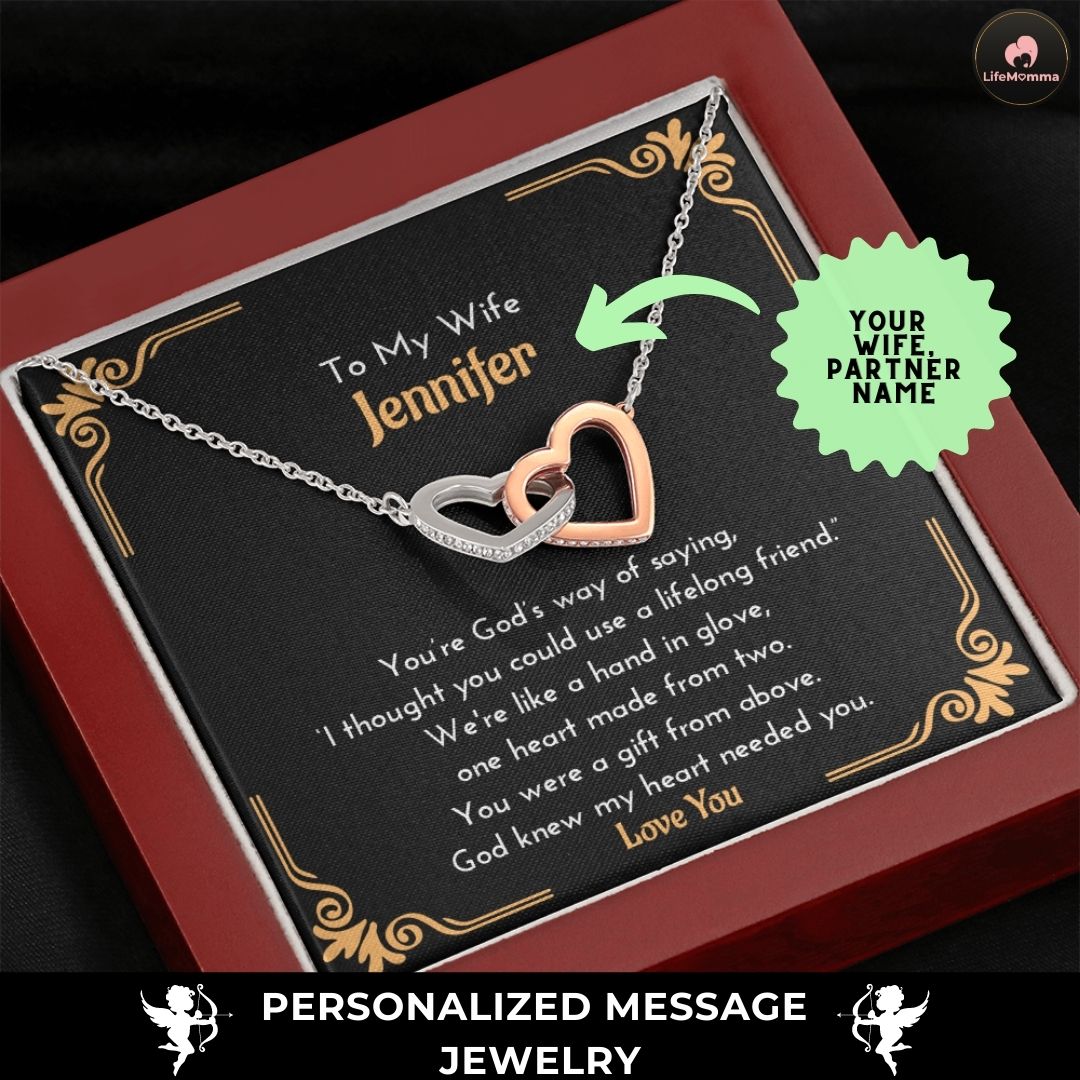 Personalize "Gift From Above" Necklace For Wife | Gift For Partner | Jewelry Gift For Wife | Meaningful Valentine Gift| Romantic Jewelry
