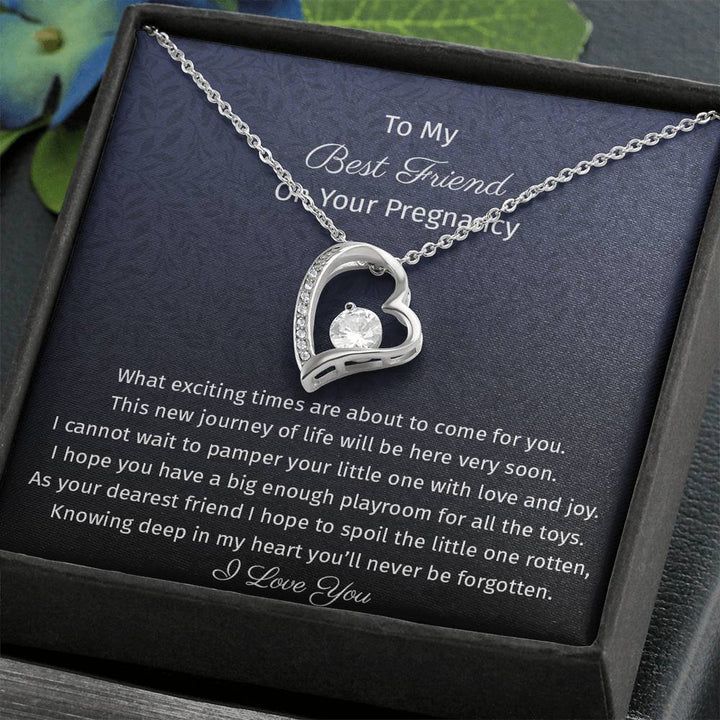Gift For Pregnant Best Friend, Forever Necklace