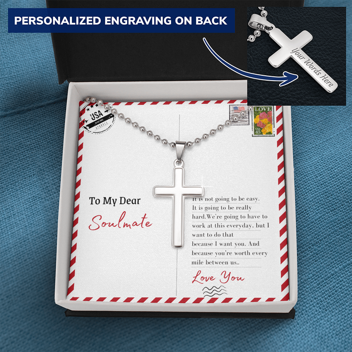Long Distance Relationship Cute Gift Message Card Jewelry Valentines Gift Romantic Meaningful Gift For Boyfriend For Him For Partner