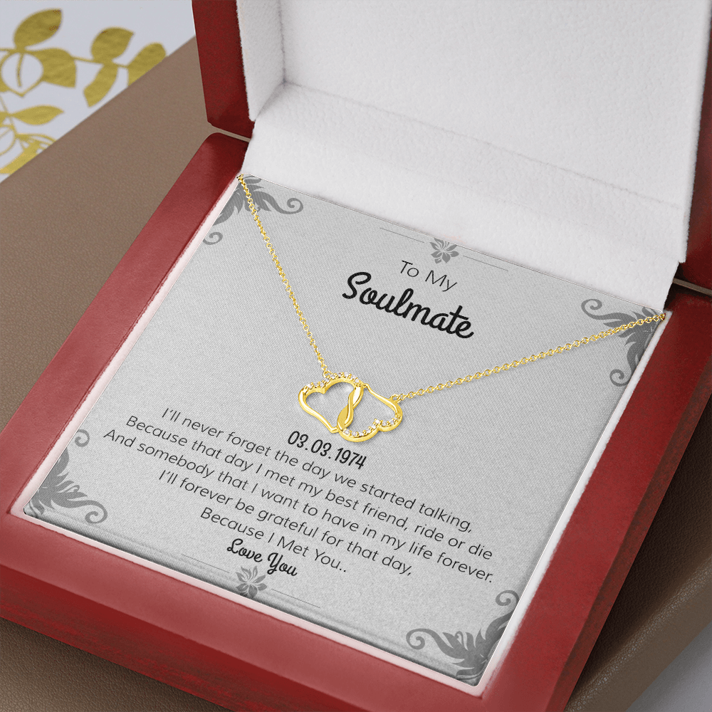 Dear Soulmate Jewelry| "Day I Met You"| Romantic Love Poem Card | For Girlfriend | For Wife | Valentines Day Gift