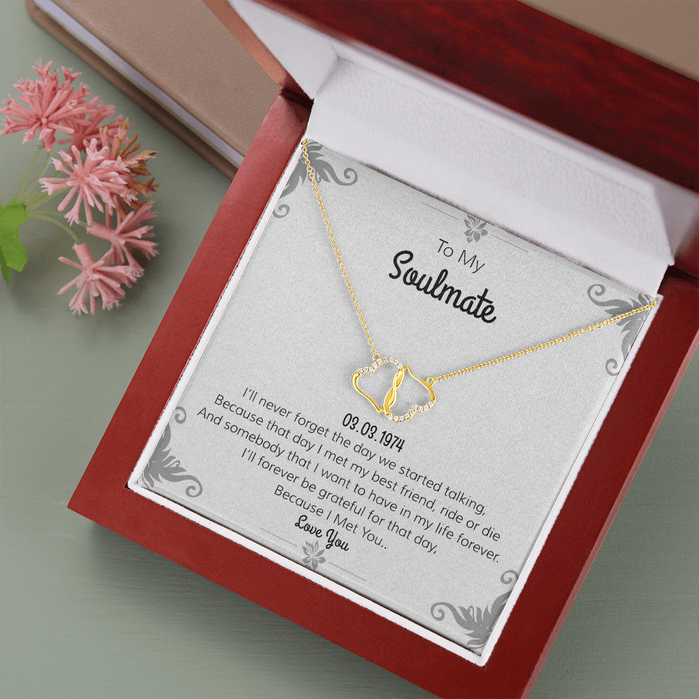 Dear Soulmate Jewelry| "Day I Met You"| Romantic Love Poem Card | For Girlfriend | For Wife | Valentines Day Gift