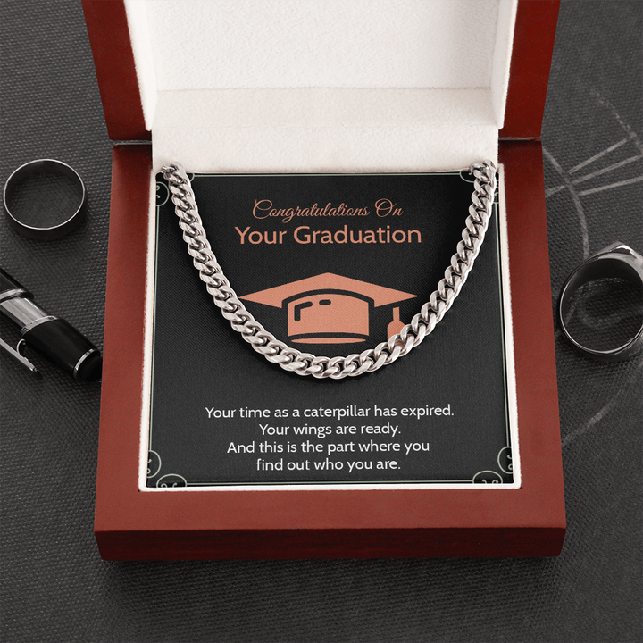 Diy Grad Gift Ideas For Boyfriend Graduation Message Card Jewelry Gift,  Cuban Chain, Graduation Gift For  LifeMomma