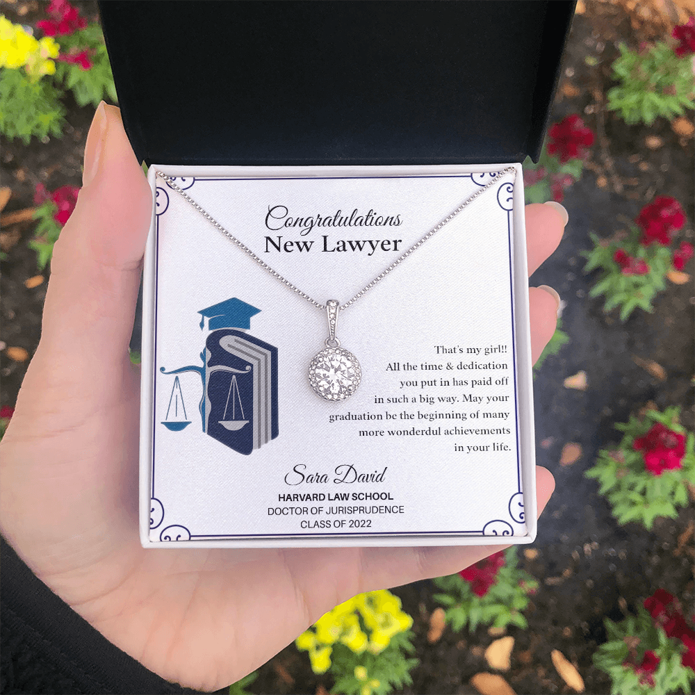 Personalized Law Student Gift | Future Lawyer Gift Necklace | Law School Graduation Gift | Law School Gift | Lawyer Graduation