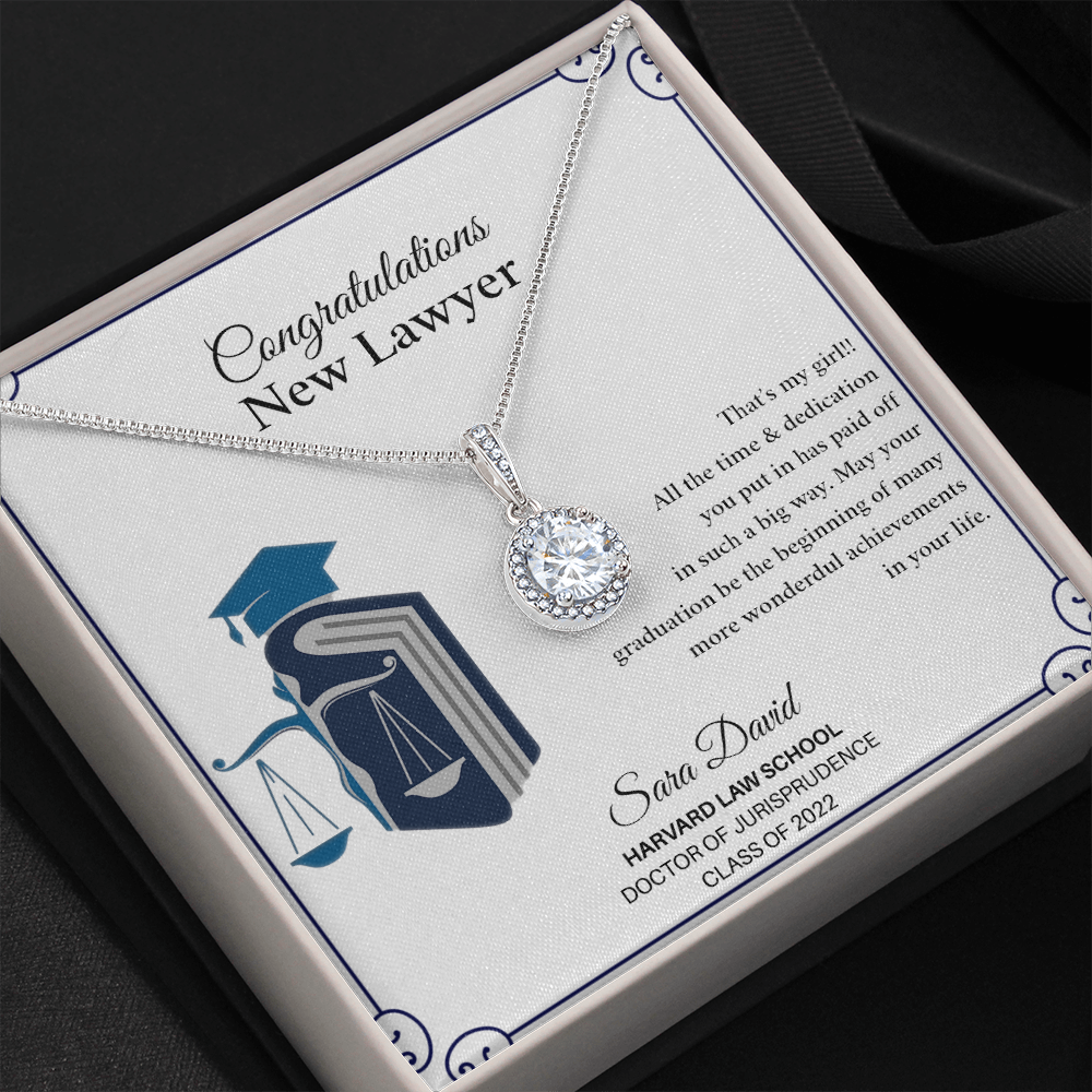 Personalized Law Student Gift | Future Lawyer Gift Necklace | Law School Graduation Gift | Law School Gift | Lawyer Graduation