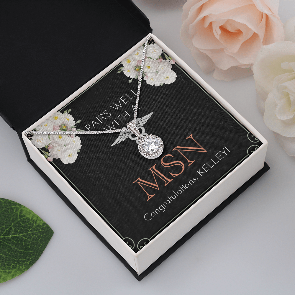 Graduation Present For New Nurse | Master Of Science In Nursing | Gift For Daughter  | Message Card Jewelry | Nursing School Graduate