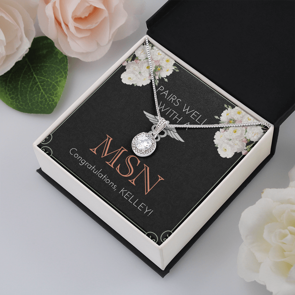 Graduation Present For New Nurse | Master Of Science In Nursing | Gift For Daughter  | Message Card Jewelry | Nursing School Graduate