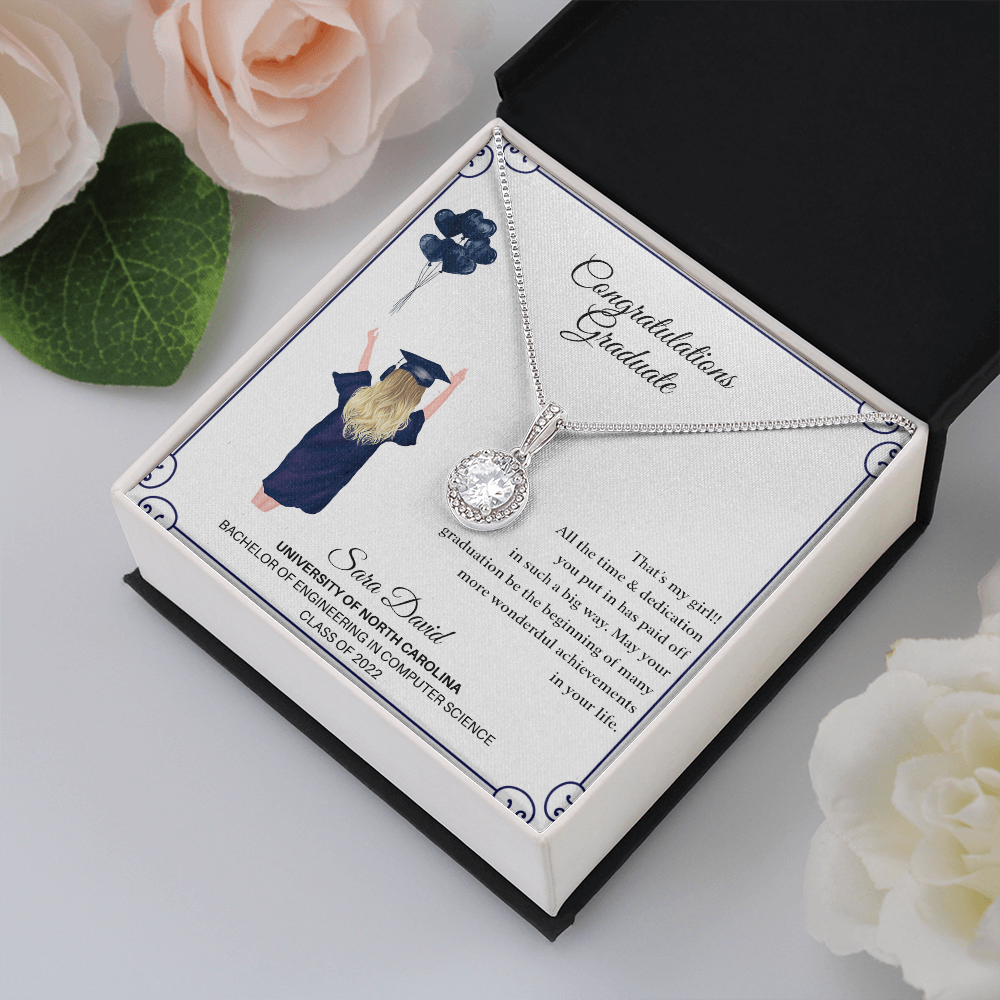 Personalized Graduation Gift For Her | Master Degree Or High School Graduation Gift | Graduate Unique Present | Message Card Locket