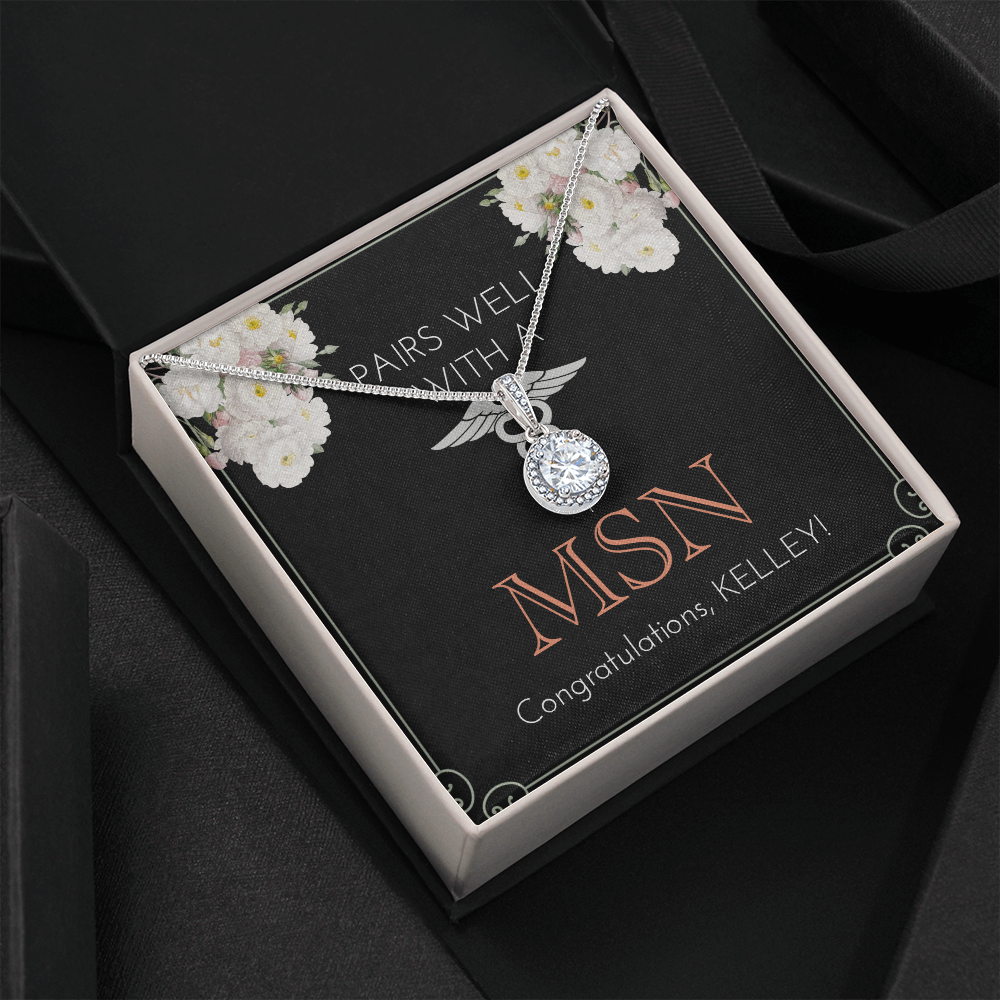 Graduation Present For New Nurse | Master Of Science In Nursing | Gift For Daughter  | Message Card Jewelry | Nursing School Graduate