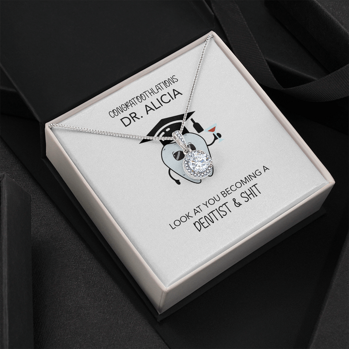 Graduation Present For New Dentist | Gift For Her | Gift For Daughter | New Grad Motivational Locket | Message Card Jewelry | Dental School Graduate