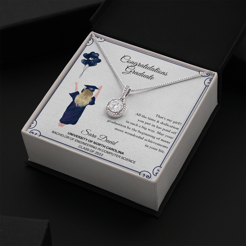 Personalized Graduation Gift For Her | Master Degree Or High School Graduation Gift | Graduate Unique Present | Message Card Locket