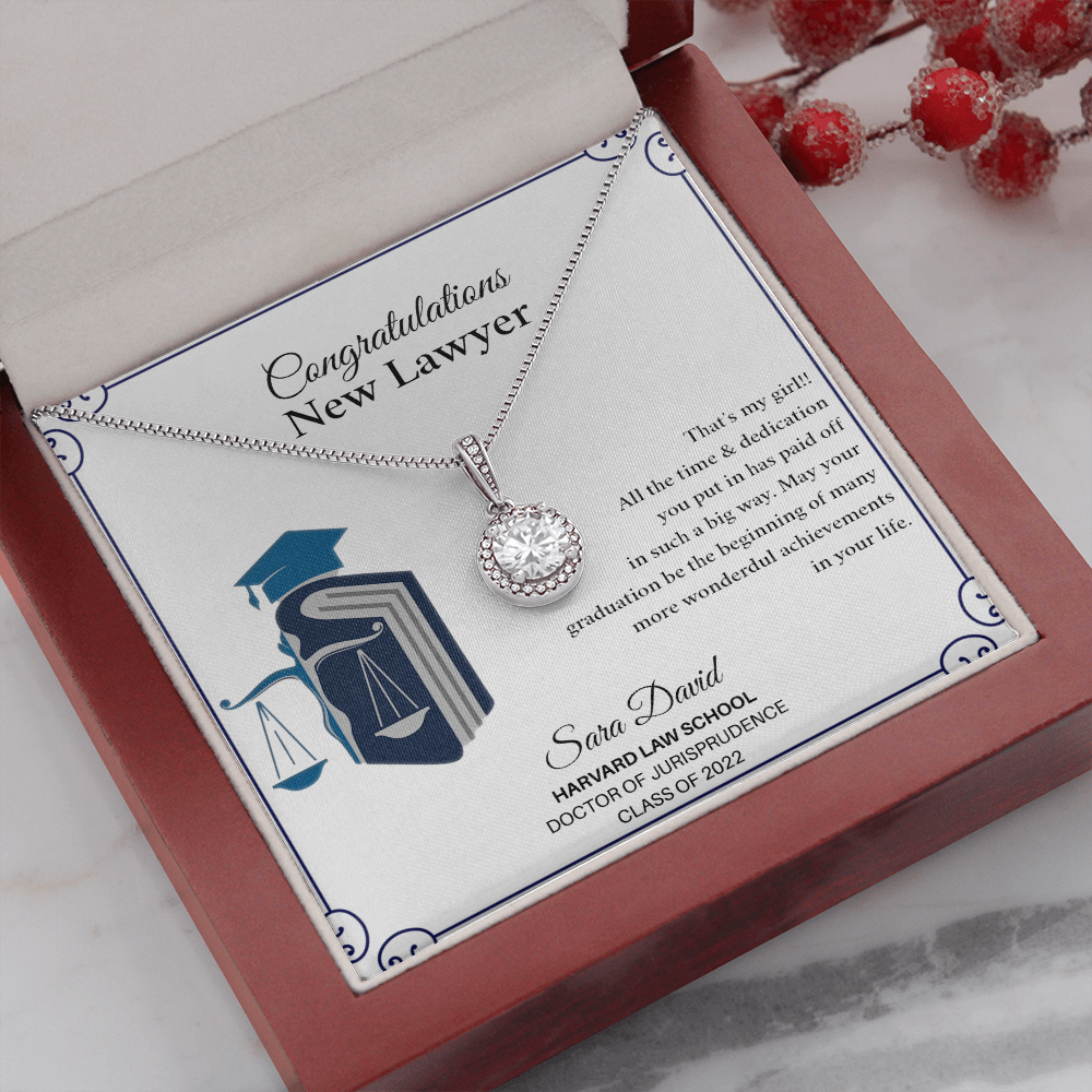 Personalized Law Student Gift | Future Lawyer Gift Necklace | Law School Graduation Gift | Law School Gift | Lawyer Graduation