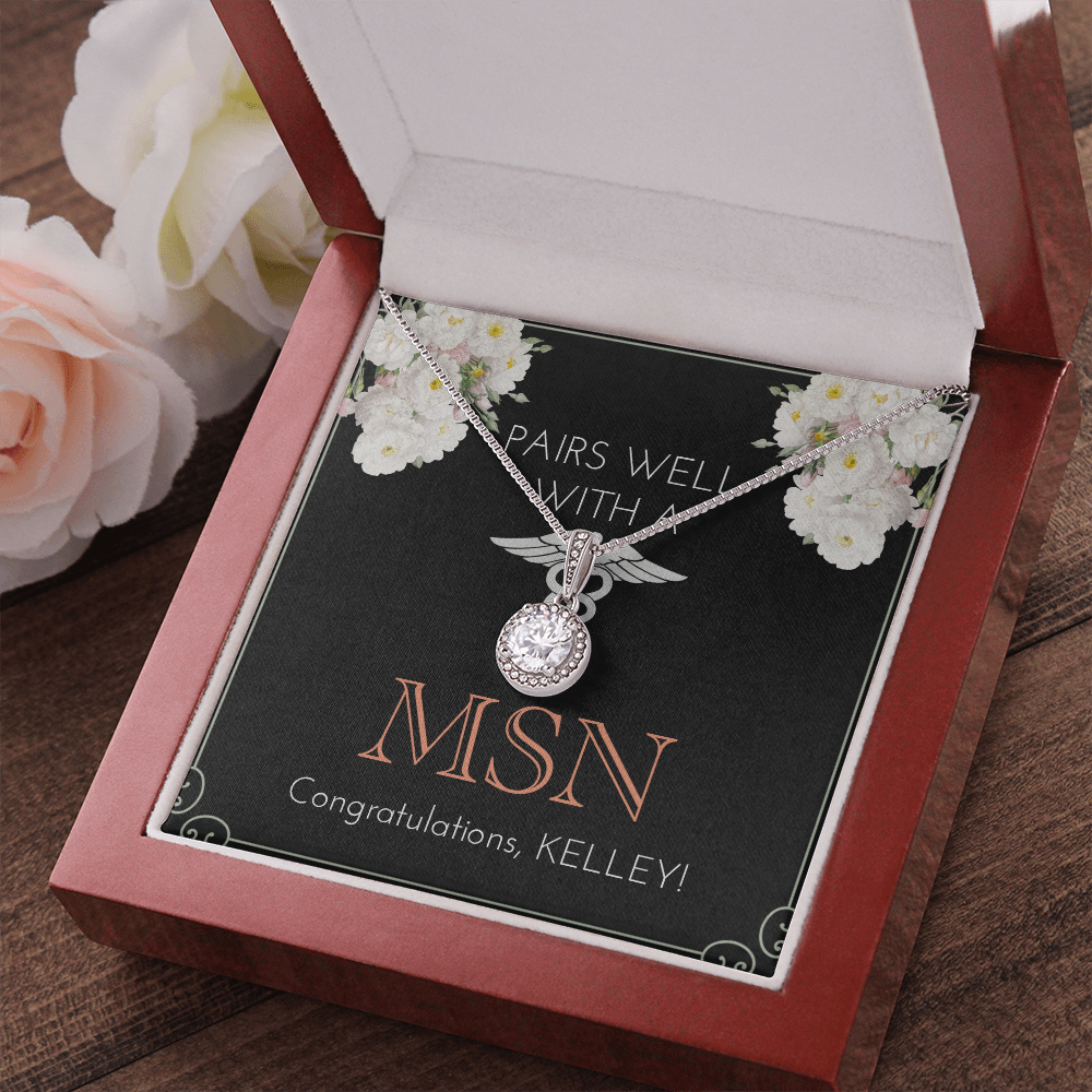 Graduation Present For New Nurse | Master Of Science In Nursing | Gift For Daughter  | Message Card Jewelry | Nursing School Graduate