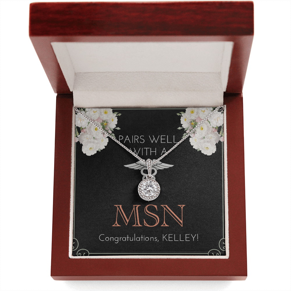 Graduation Present For New Nurse | Master Of Science In Nursing | Gift For Daughter  | Message Card Jewelry | Nursing School Graduate