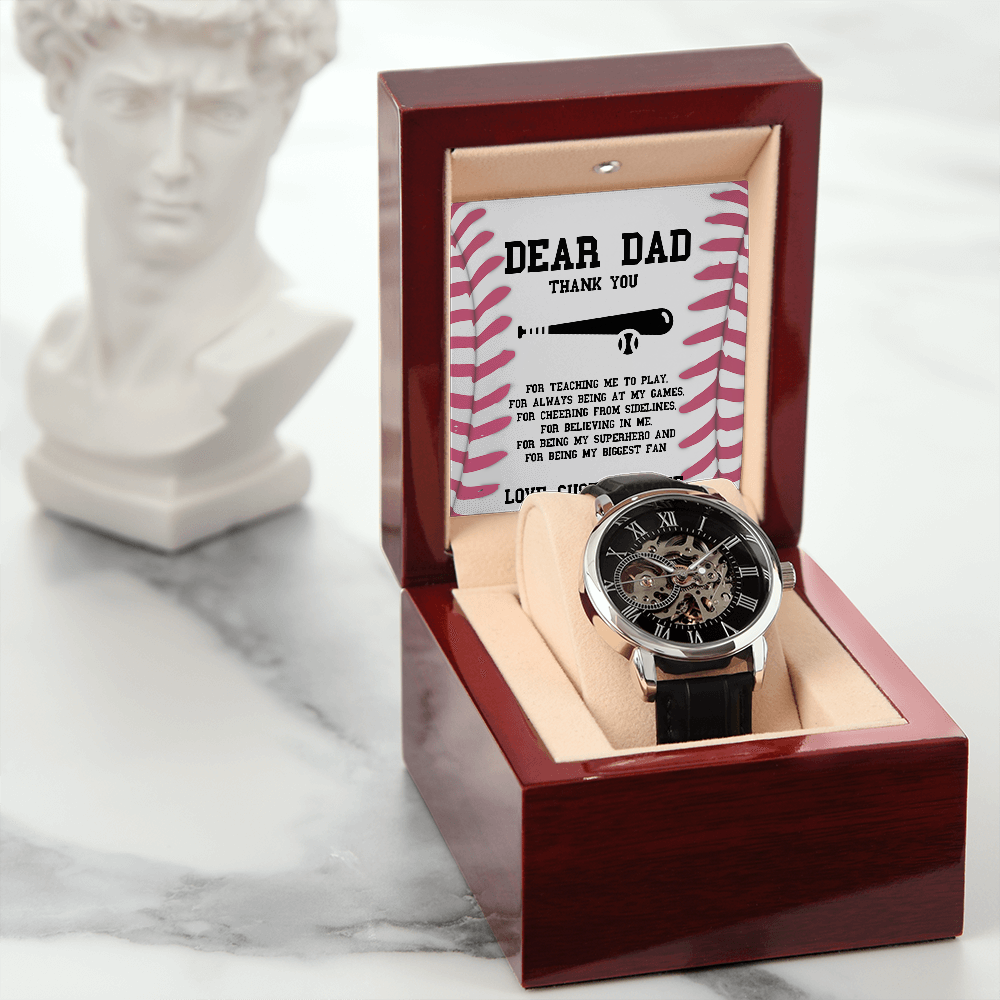 Baseball Dad Watch | Personalize Up To 3 Kid Name | Gifts For Christmas | Happy Fathers Day | Best Father Present