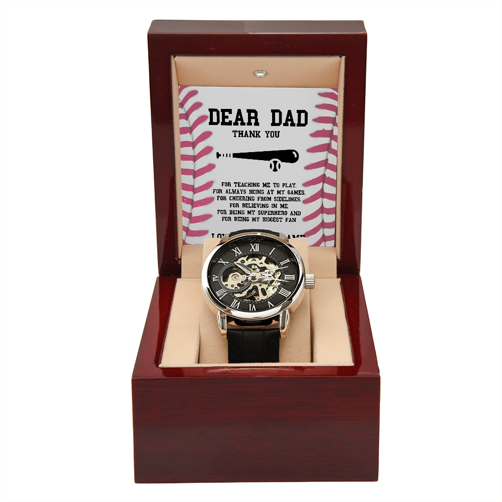Baseball Dad Watch | Personalize Up To 3 Kid Name | Gifts For Christmas | Happy Fathers Day | Best Father Present