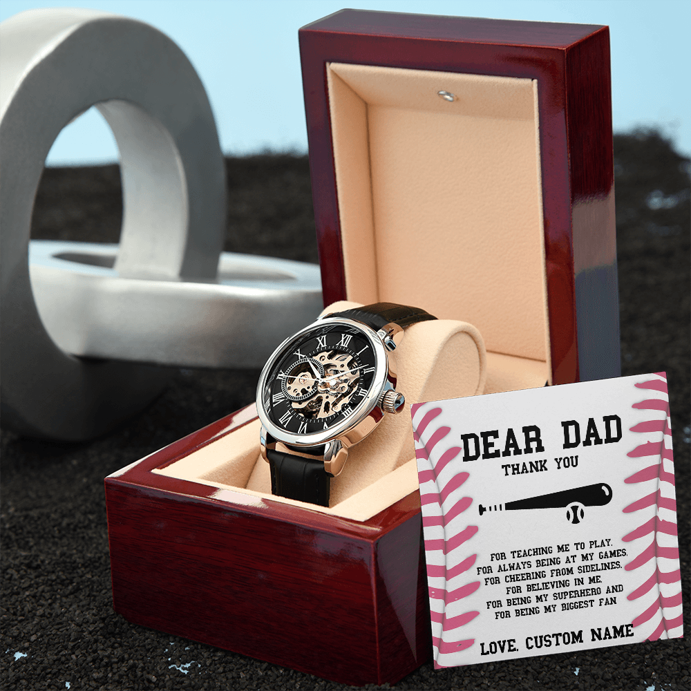 Baseball Dad Watch | Personalize Up To 3 Kid Name | Gifts For Christmas | Happy Fathers Day | Best Father Present