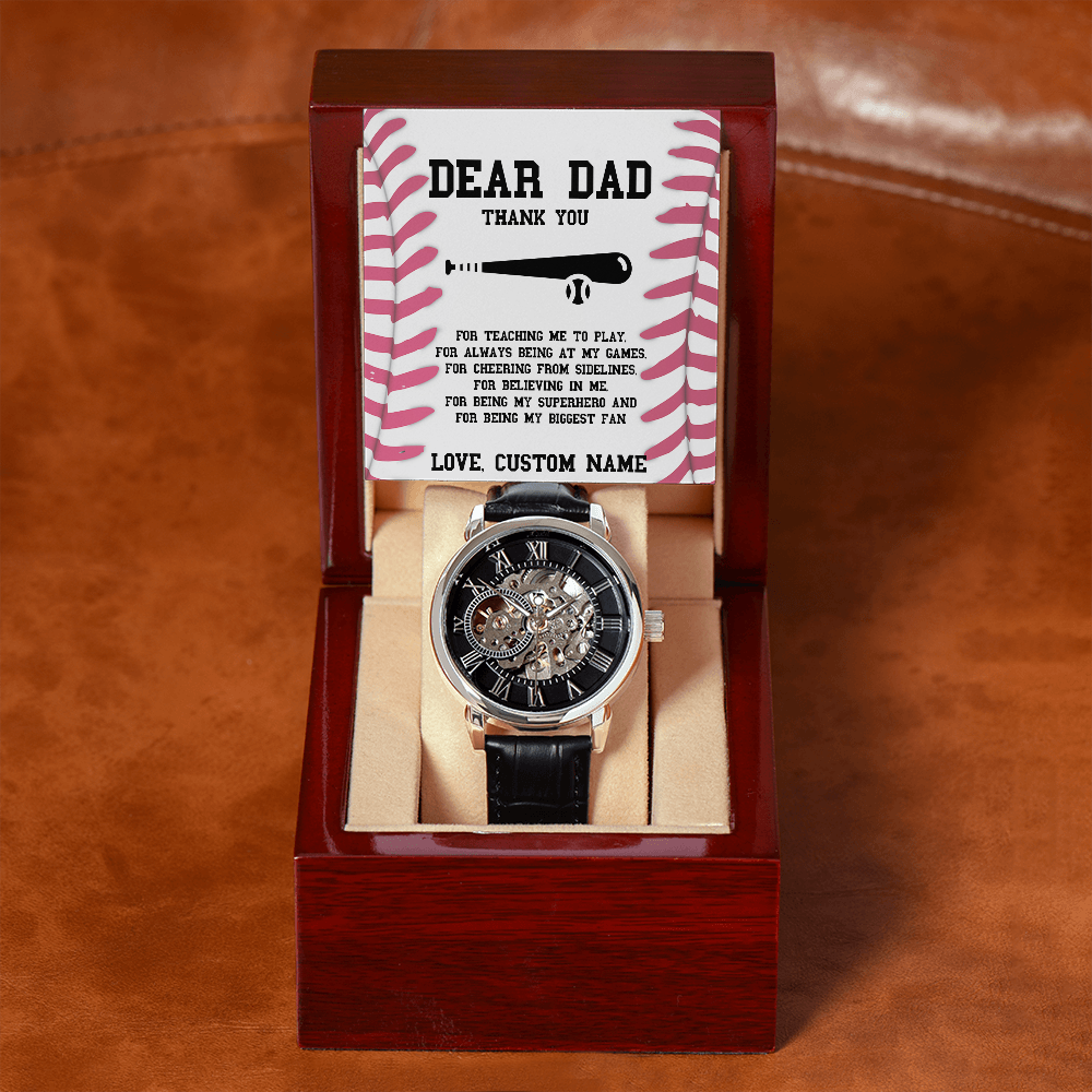 Baseball Dad Watch | Personalize Up To 3 Kid Name | Gifts For Christmas | Happy Fathers Day | Best Father Present