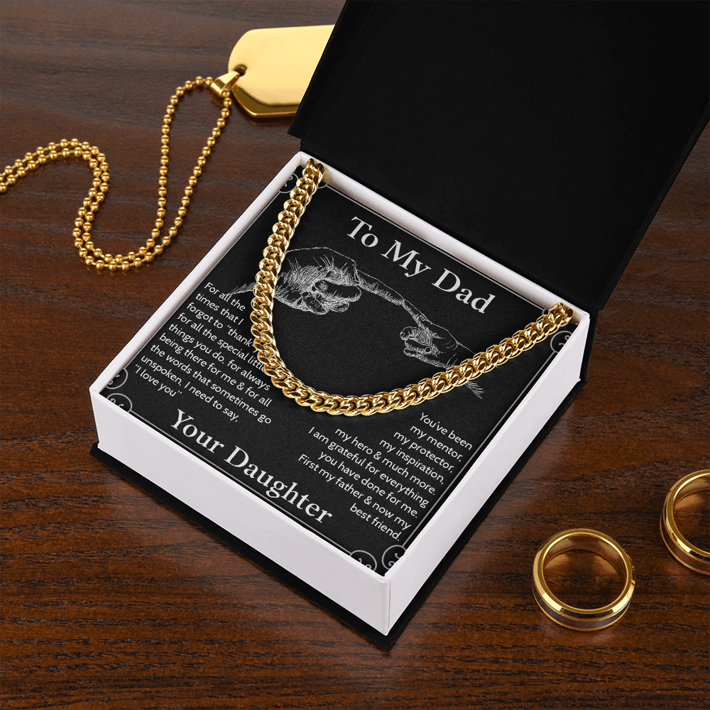 Dad Gifts For Christmas | Happy Fathers Day | From Daughter | From Son | Dad Cuban Chain | Best Father