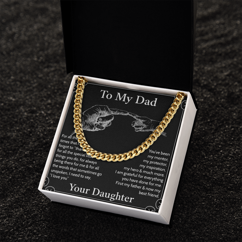 Dad Gifts For Christmas | Happy Fathers Day | From Daughter | From Son | Dad Cuban Chain | Best Father