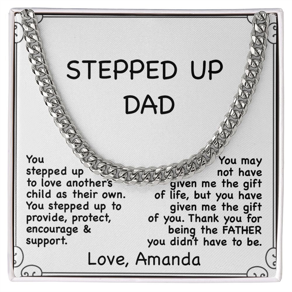Personalized Step Dad Gift For Wedding Day | Father's Day Present From Step-Daughter