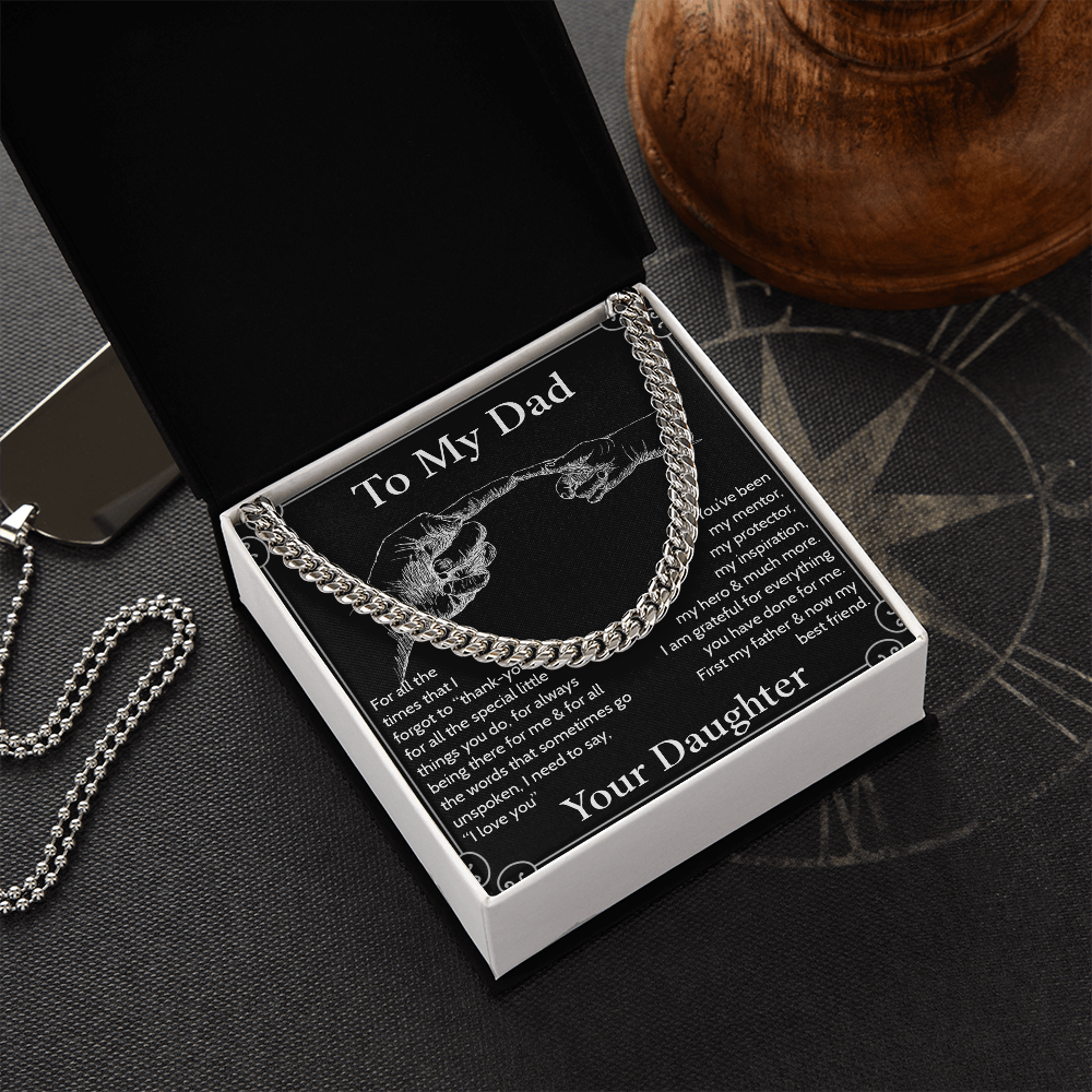 Dad Gifts For Christmas | Happy Fathers Day | From Daughter | From Son | Dad Cuban Chain | Best Father