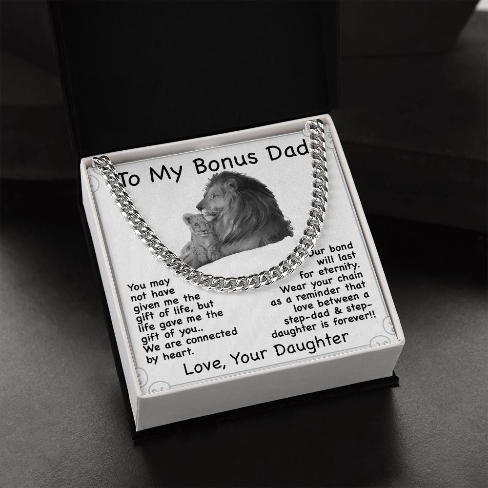 To Bonus Dad Present | Christmas Gift For Step-Dad | From Step-Daughter