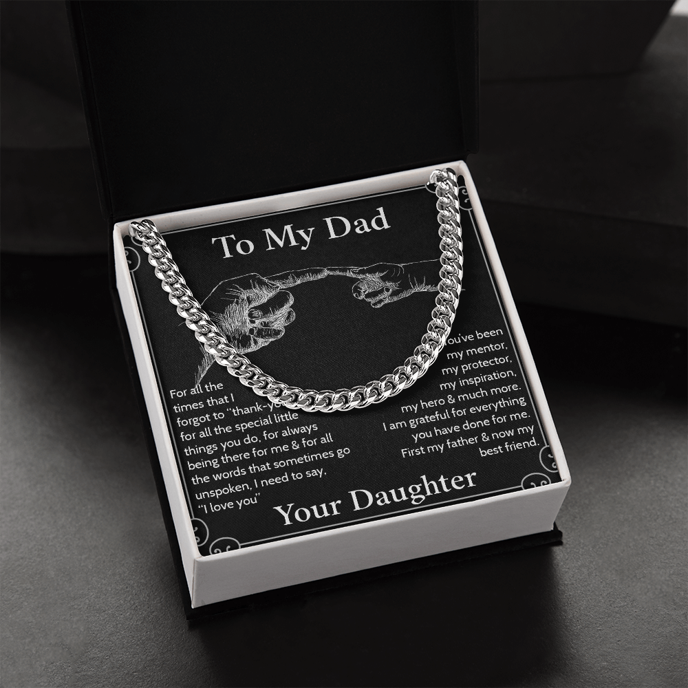 Dad Gifts For Christmas | Happy Fathers Day | From Daughter | From Son | Dad Cuban Chain | Best Father