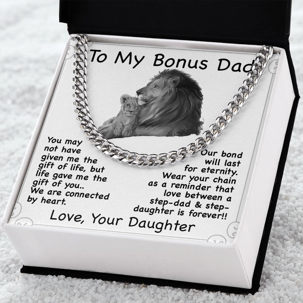 To Bonus Dad Present | Christmas Gift For Step-Dad | From Step-Daughter