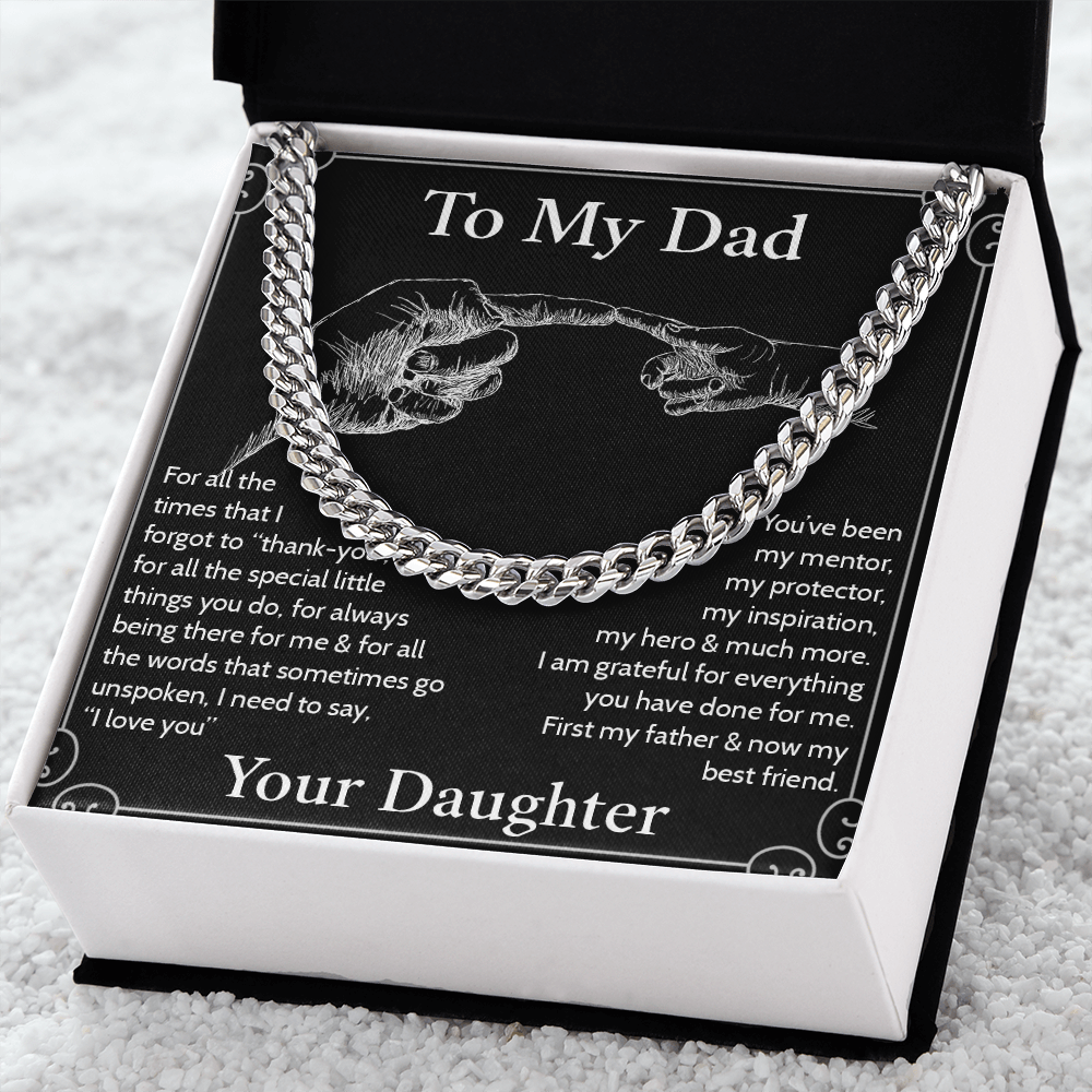 Dad Gifts For Christmas | Happy Fathers Day | From Daughter | From Son | Dad Cuban Chain | Best Father