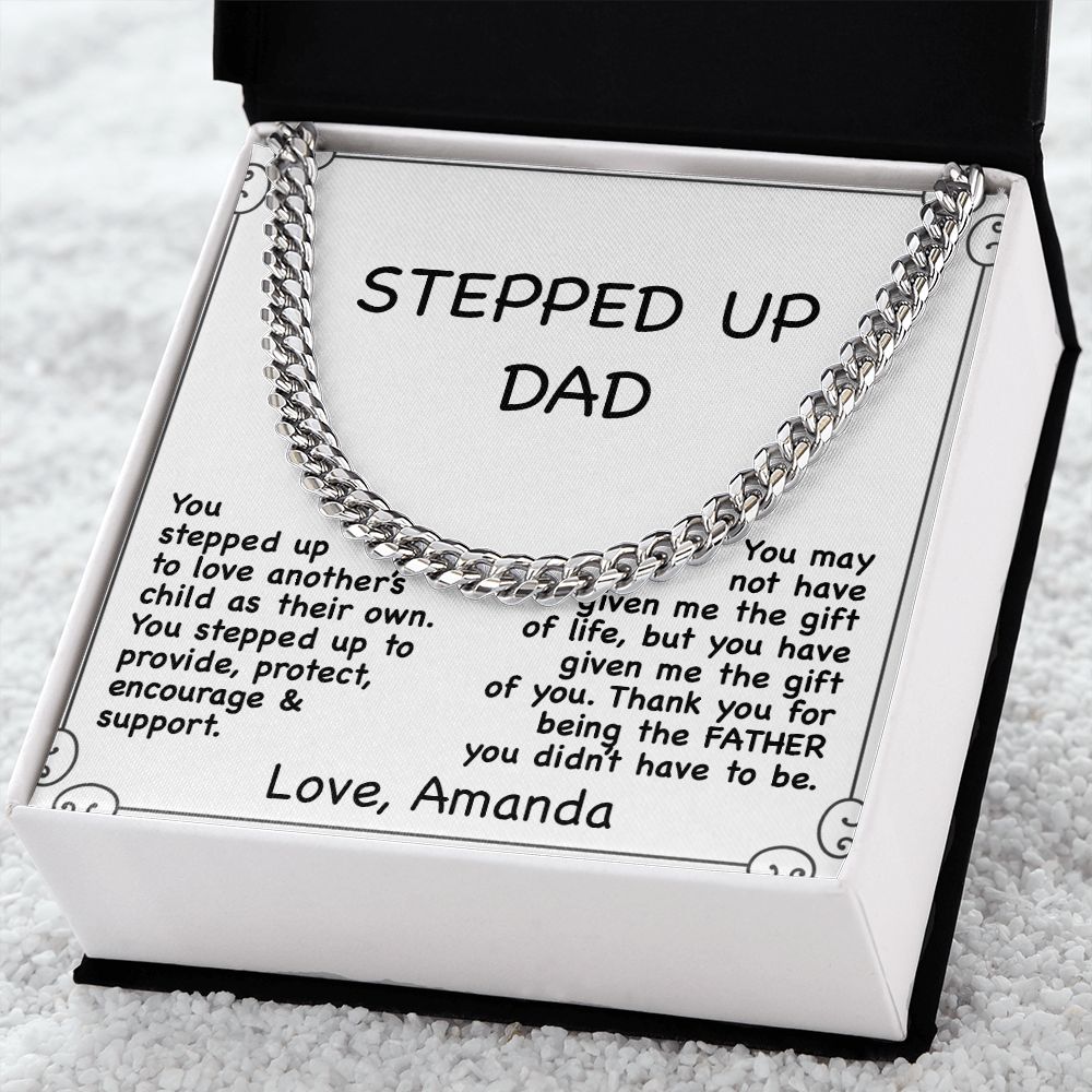 Personalized Step Dad Gift For Wedding Day | Father's Day Present From Step-Daughter