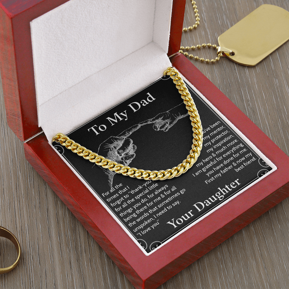 Dad Gifts For Christmas | Happy Fathers Day | From Daughter | From Son | Dad Cuban Chain | Best Father