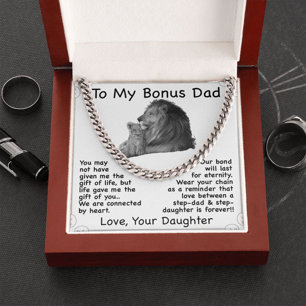 To Bonus Dad Present | Christmas Gift For Step-Dad | From Step-Daughter