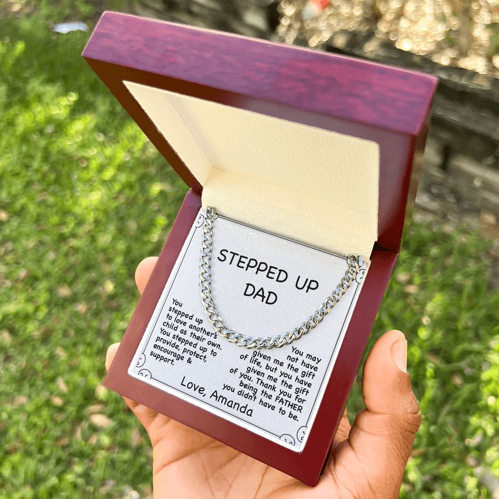 Personalized Step Dad Gift For Wedding Day | Father's Day Present From Step-Daughter