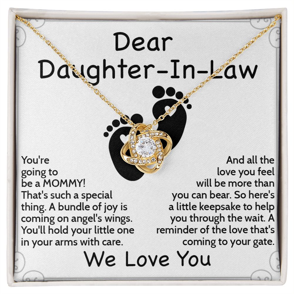 Heartfelt Message Card Necklace for Mom-to-Be from Mother-in-Law - A Loving Gesture for the Expecting Mom