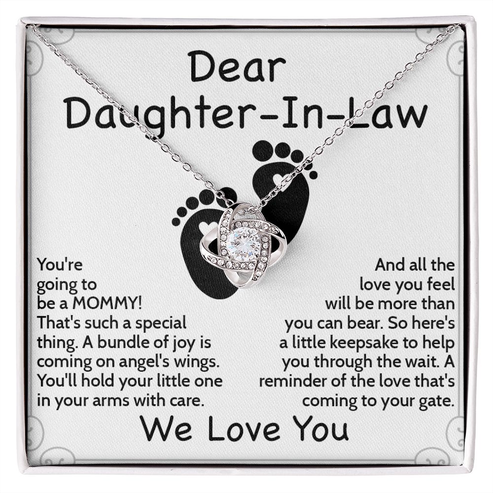 Heartfelt Message Card Necklace for Mom-to-Be from Mother-in-Law - A Loving Gesture for the Expecting Mom