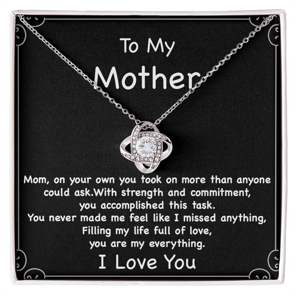 Gift For Single Mother | From Daughter or Son | Meaningful Message Card Jewelry | Mothers Day Gift | Christmas Present