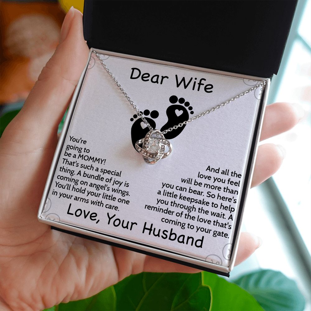 Lovely & Thoughtful Mom-to-Be Necklace with Message Card - Perfect Baby Shower Gift | Gift From Husband