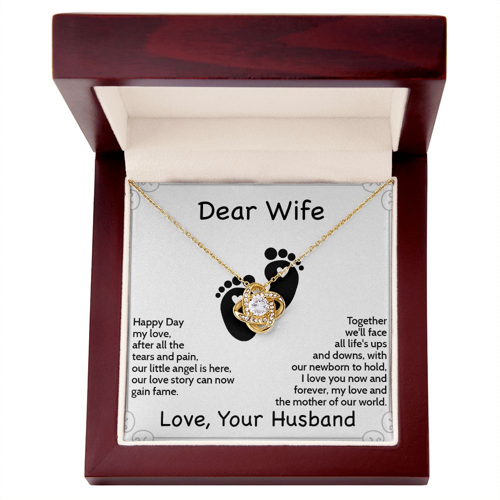 New Mom Gift from Husband - Message Card Jewelry Celebrating Parenthood After Long Wait