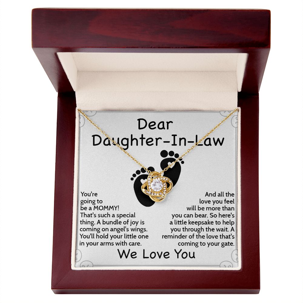 Heartfelt Message Card Necklace for Mom-to-Be from Mother-in-Law - A Loving Gesture for the Expecting Mom