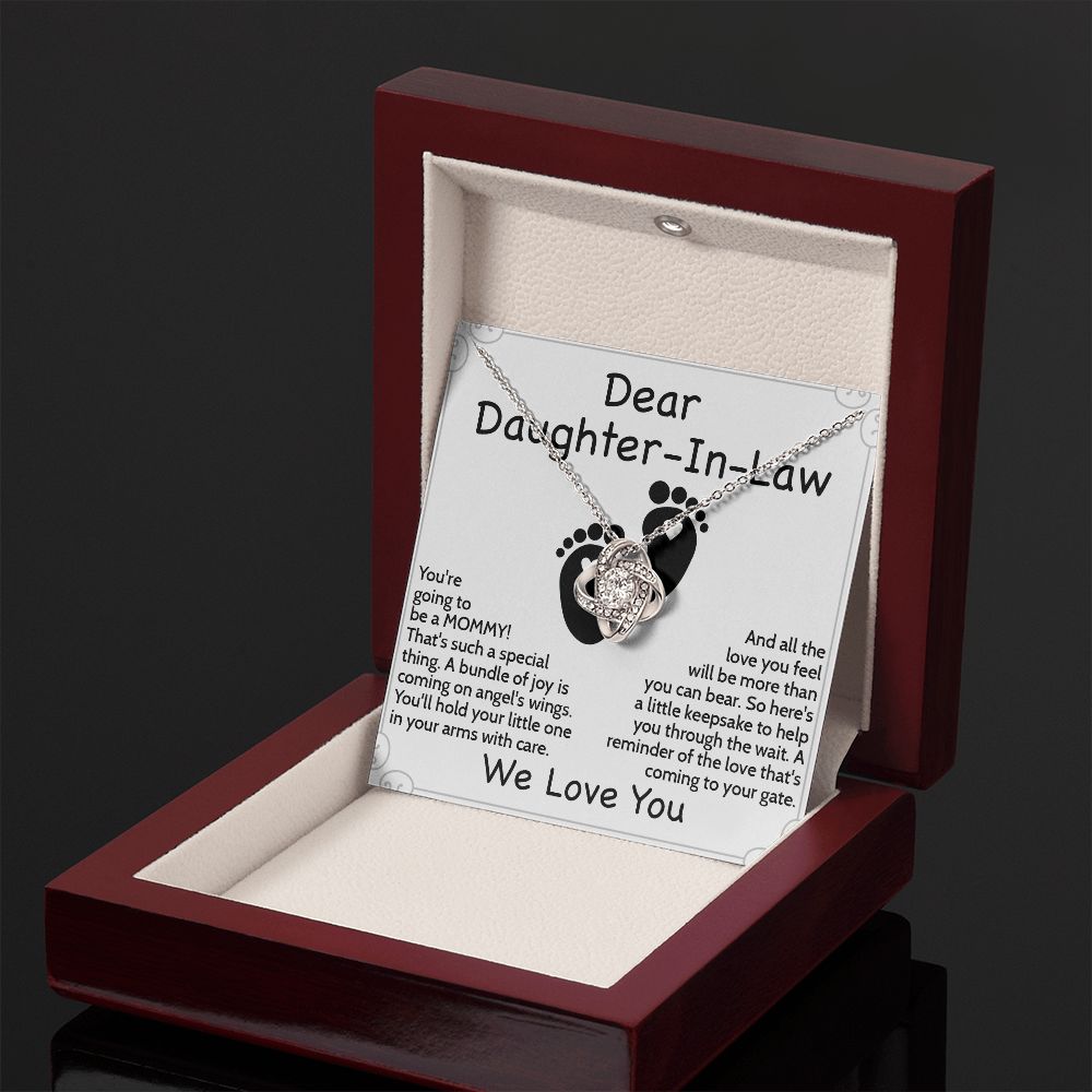 Heartfelt Message Card Necklace for Mom-to-Be from Mother-in-Law - A Loving Gesture for the Expecting Mom