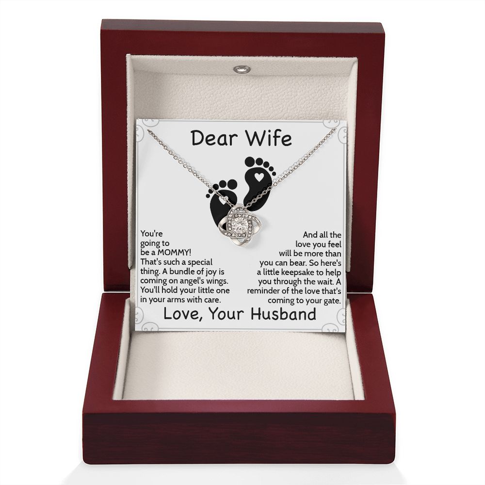 Lovely & Thoughtful Mom-to-Be Necklace with Message Card - Perfect Baby Shower Gift | Gift From Husband