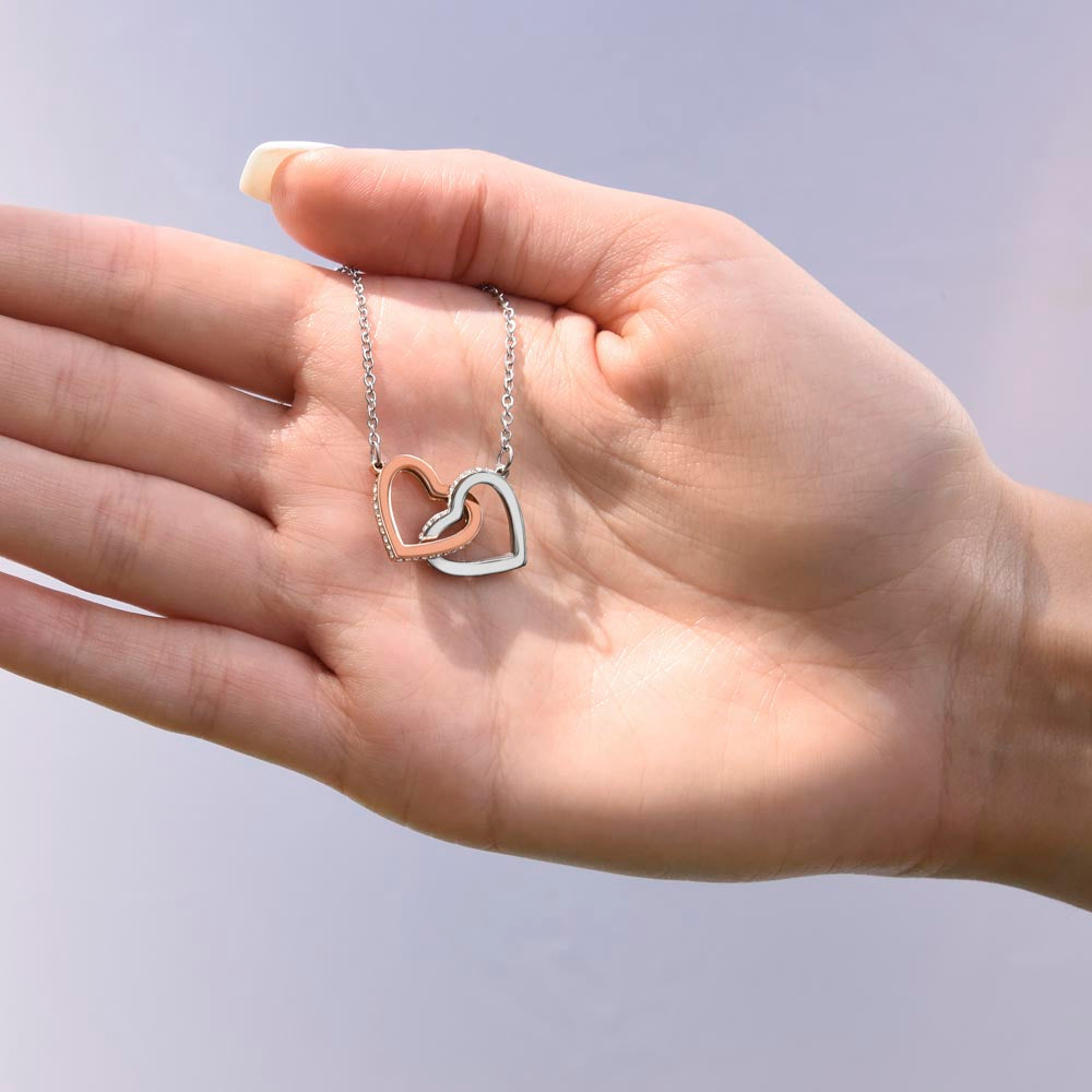 Interlock Heart Necklace For Sister |  Christmas Present | Birthday Gift | From Sibling | Going Away | College Gift