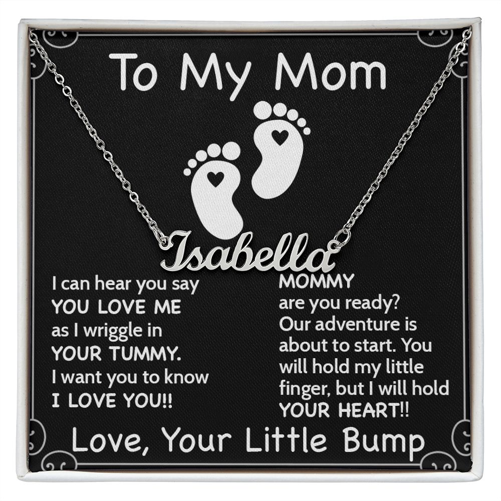 Custom Mommy To Be Name Necklace | First Mother's Day | Ultrasound Present | Christmas Present